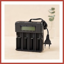 Bezos 4 Yuvalı Li-ion Pil Şarj Cihazı 3000ma 4.2v 18650/26650/16340 Uyumlu Erdotıca