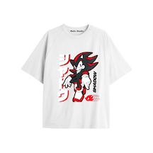 Kalic Studio Unisex Bay Sonic Desenli Beyaz Yazlık T-shirt Beyaz-184