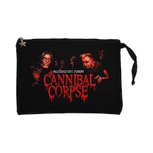 Cannibal Corpse Evisceration  Siyah Clutch Cüzdan / El Çantası Siyah