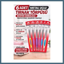 Bezos 6 Adet Metal Uçlu Tırnak Törpüsü Blister Ambalajlı Profesyonel Manikür Törpüsü Seti Agc