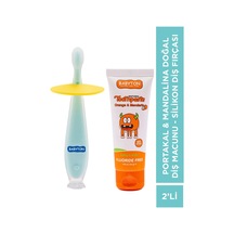 Set Portakal & Mandalina Diş Macunu - Silikon Diş Fırçası