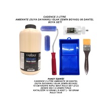 Ambiante Suya Dayanıklı Akrilik Boya Set 006 Dantel 2 Litre Katalizör Fırça Set Dantel Dantel