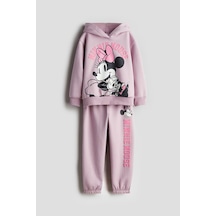 Minnie Kız Çocuk Eşofman Takımı Lila