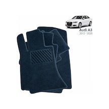 Oto Halı Paspas Seti Audi A3 2012-2020 Uyumlu Sline Sport Kaymaz & Şık Tasarım - Siyah Logosuz