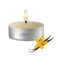 100 Lu Vanilya Kokulu Tealight Mum Beyaz