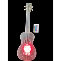 Şeffaf Soprano Uzaktan Kumandalı Ledli Ukulele