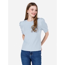 Colin's Colins Mavi Kadın Tshirt K.kol Cl1068087 Q1.v1 Lbl Açık Mavi