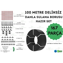 Lovemygarden 100 Metre Deliksiz Damla Sulama Borusu Ve Sulama Seti - Ø16 Mm