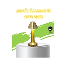 Depomıx Led Masa Lambası 3 Renk Ayarlı Şarjlı Kablosuz Modern Tasarım Doğal Işık