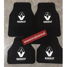 Zg Renault Megane Logolu Siyah Çift Katlı Halı Paspas Seti