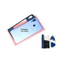 Tkgz Samsung Galaxy Uyumlu A30 A305 Full Kasa Arka Pil Batarya Kapağı Tamir Seti Mavi