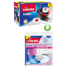Vileda Turbo Pedallı Temizlik Seti (Komple Set)+Vileda Actifibre