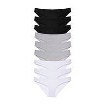 Royaleks 9 adet Süper Eko Set Likralı Kadın Slip Külot Siyah Gri Beyaz RYL-EKO9014 Çok Renkli