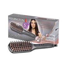 Saç Düzleştirici Keratin Protect 2'si 1 Arada Düzleştirici Ve Saç Fırçası, Yağı İle Zenginleştirilmiş Keratin Seramik Kaplama, Dijital Ekran, 150-230 C Cb7480