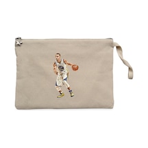 Stephen Curry Siluet Krem Clutch Astarlı Cüzdan / El Çantası Krem