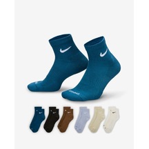 Nike Sx6899-970 Everyday Plus Destekli Bilek Antrenman Çorapları 6 Çift Cok Renklı