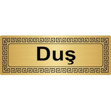 Duş 7Cmx20Cm Metal Yönlendirme Levhası Altın Renk Metal