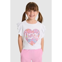 U.s. Polo Assn. Kız Çocuk Beyaz Tişört 50325657-vr013