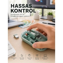 Şeffaf Tasarımlı Bluetooth Kablosuz Mouse Pilli Kullanım Yeni Nesil Mh-hs4939-8527