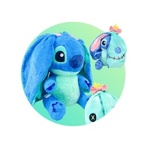 Stitch Peluş Oyuncak Fermuarlı Sürpriz Peluş Hediyelik Uyku Arkadaşı Stich Peluş Oyuncak 50cm