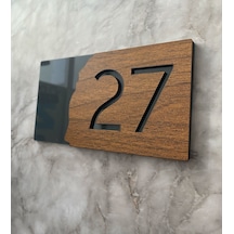 Lüx Wooden Serisi Pleksi Kapı Numarası