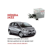 Honda Jazz 2002-2014 Arası Ön Far Ampülü H4 12v 60/55w 1 Adet Sarı