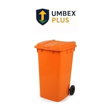 Umbex Plastik Çöp Konteyneri 240 Litre Konteyner - A+ Isıya Dayanıklı Malzeme - Turuncu