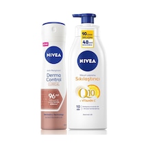 Q10 Sıkılaştırıcı Vücut Losyonu 200ml Ve Kadın Sprey Deodorant Derma Control Clinical 150ml