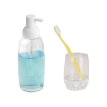 Sıa Sıvı Sabunluk Ve Diş Fırçalık 2 Li Banyo Seti Boncuklu Şeffaf