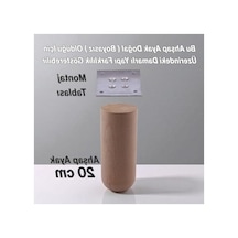 4 Adet Doğal Ahşap Silindir Ayak Seti - 20 Cm 6395751