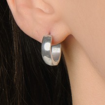 Lekka Design Parlak Halka Kararmaz Çelik Erkek Küpe