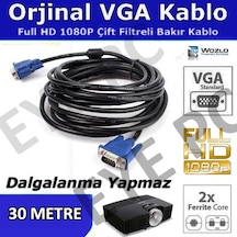 30 Metre Dalgalanma Yapmayan Çift Filtreli A Plus Vga Kablosu
