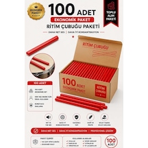 Midex Orf-bt-25rd-50x Kırmızı Ritim Çubuğu Paketi 25 Cm Karbon Fiber Örf Aletleri Seti Toptan Paket Tek Renk 50 Çift