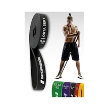 30 + 38 Kg Power Loop Direnç Bandı Kas Geliştirme Fitness Crossfit Barfiks Lastiği Siyah
