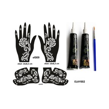 Hint Kınası Ve Şablonla Geçici Dövme Yapma Seti Set 54