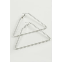 Gld-spt- Üçgen Halka Küpe 6 Cm-gümüş Rengi Diğer 31127628