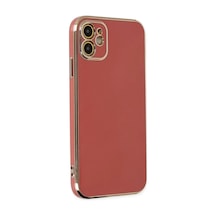 Apple Uyumlu iPhone 12 Uyumlu Kılıf Volet Silikon - Kırmızı