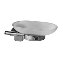 Tema Banyo Premium Cam Katı Sabunluk Duvara Monte Krom 71003