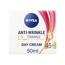 Nıvea Kırışıklık Karşıtı + Sıkılaştırıcı Krem Yaş 45+ 50 Ml , Yaşa Özel Yüz Bakım Kremi, Kayısı Çekirdeği Ve Shea Yağı İle Yoğun Cilt Bakım, Uv Filtresi İle Güneş Koruması