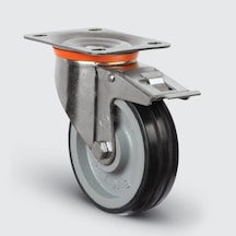 EZ01VBR125F Döner Tablalı Frenli Döküm Üzeri Kauçuk Kaplı