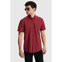 U.S. Polo Assn. U.s. Polo Assn. Erkek Vişne Gömlek Kısa Kollu 50324727-vr223