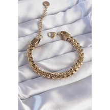 Ezoconcept 316l Çelik Gold Renk Kalın Zincir Bileklik 001
