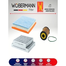 Wöbermann Peugeot 208 1.6 Dizel Filtre Bakım Seti 2015-2019 3'lü Karbonlu