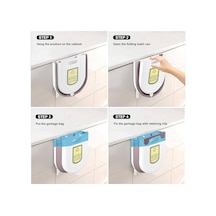 Kyrotech Katlanabilir Körüklü Mutfak Dolap İçi Çöp Kovası 20kg Taşıma Kapasiteli, Kompakt Ve Çok Renkli