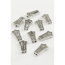 Karışık - 919 - Desenli Tesbih İmame Aparatı 50 Gram - Ece-umay - Gümüş Rengi