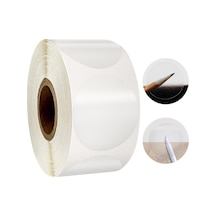 Btcrea 20mmx20mm Şeffaf Yuvarlak Kesim 1000 Adet Rulo Etiket