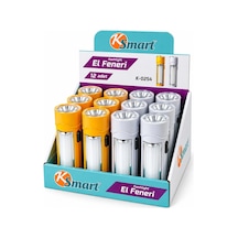12 Adet 2in1 Pilli El Feneri Renkli Plastik K-0254 5468