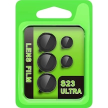 Newface Samsung Galaxy S23 Ultra Raze Metal Kamera Lens - Siyah
