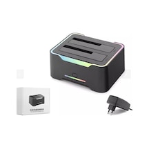 Hadron Hdx1790 Hdd Docking - Usb 3.0, 2.5 & 3.5 Hdd-ssd, 8tb Destekli Rgb Siyah