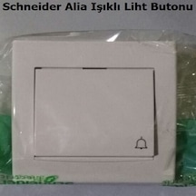 Schneider Alia Işıklı Liht Butonu Krem